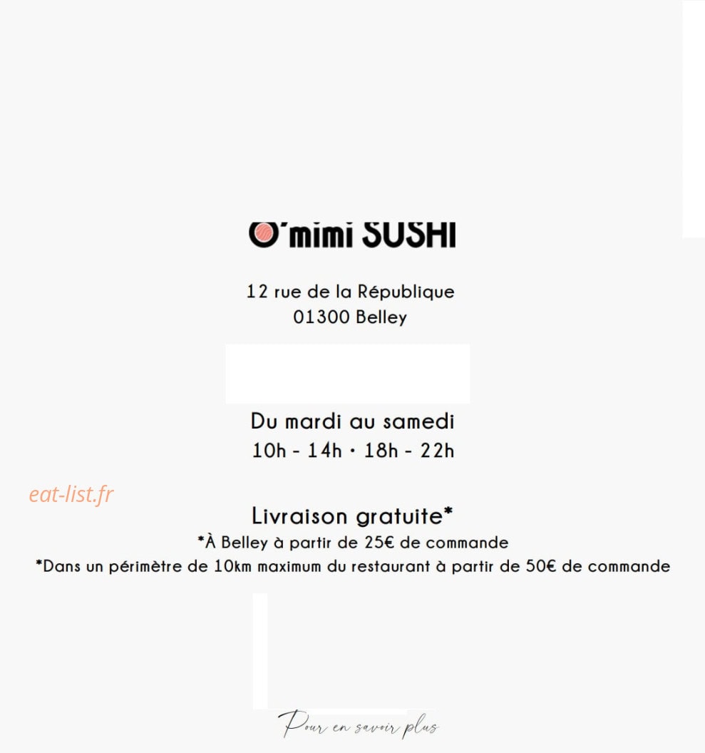 O'mimi Sushi — carte page 8