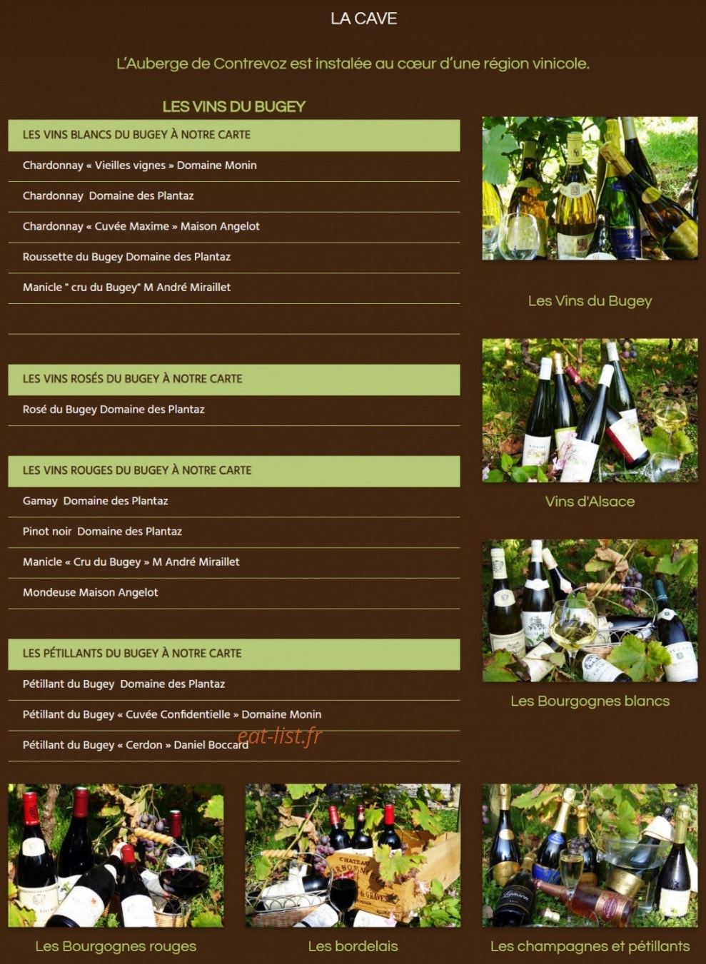 Auberge de Contrevoz — carte page 2