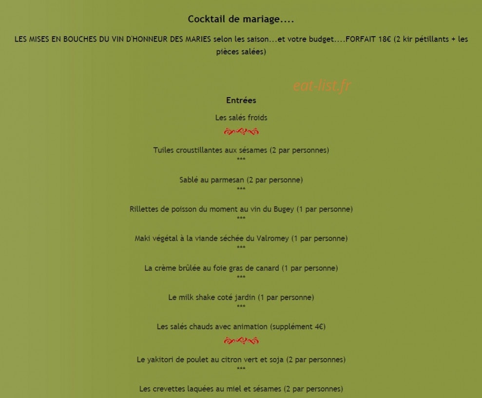 Auberge de Contrevoz — carte page 5