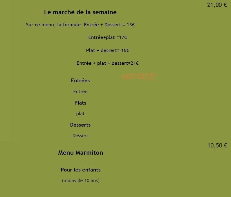 Auberge de Contrevoz — carte page 2