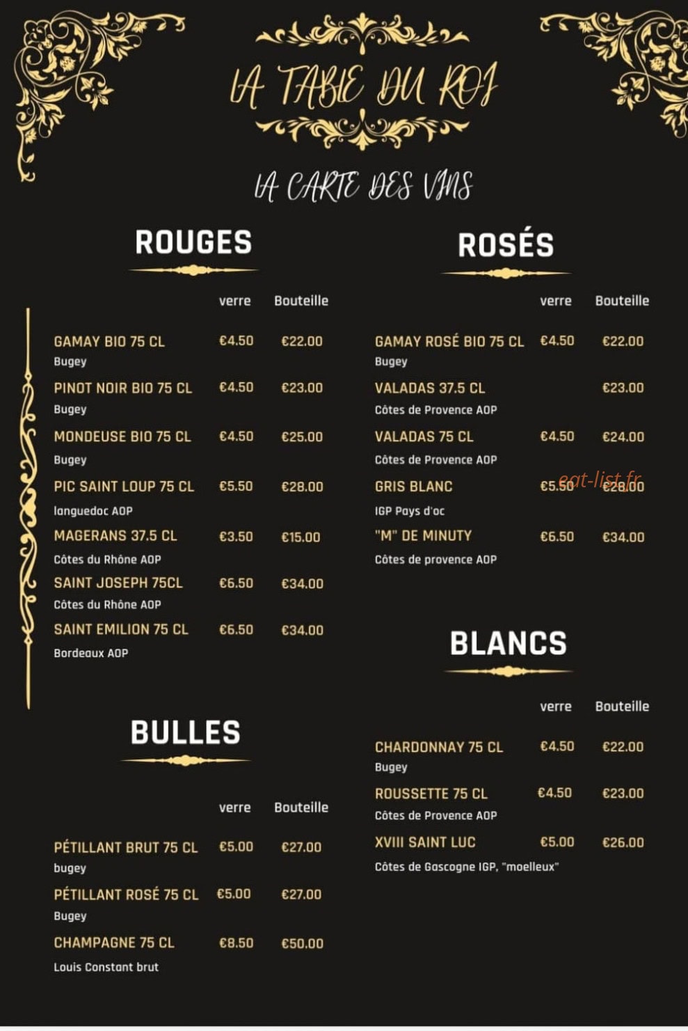La Table Du Roi — carte page 7