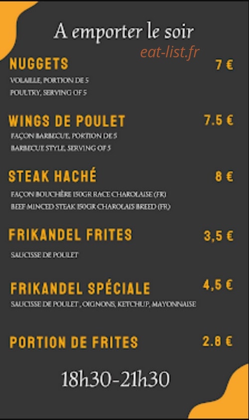 Ô Snack'Ile — carte page 2