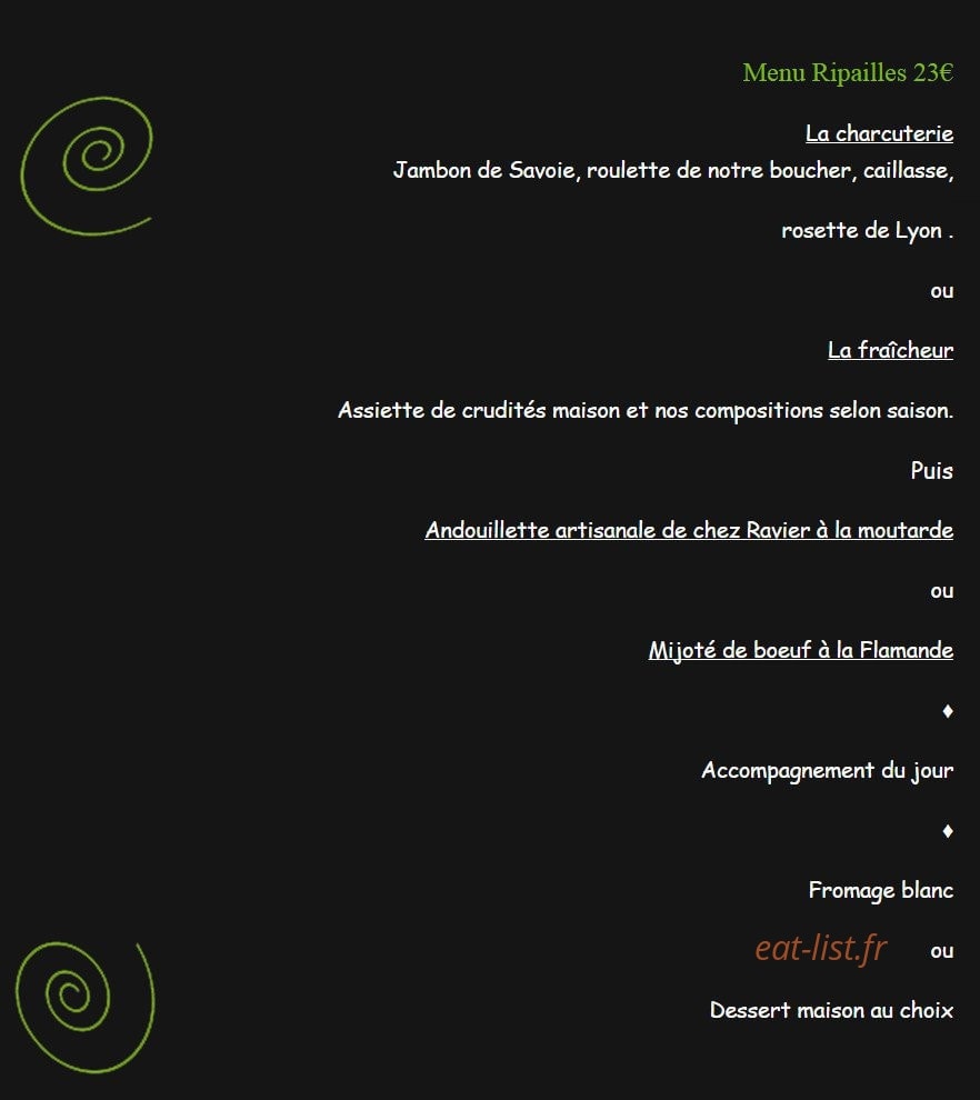 La Cascade — carte page 2