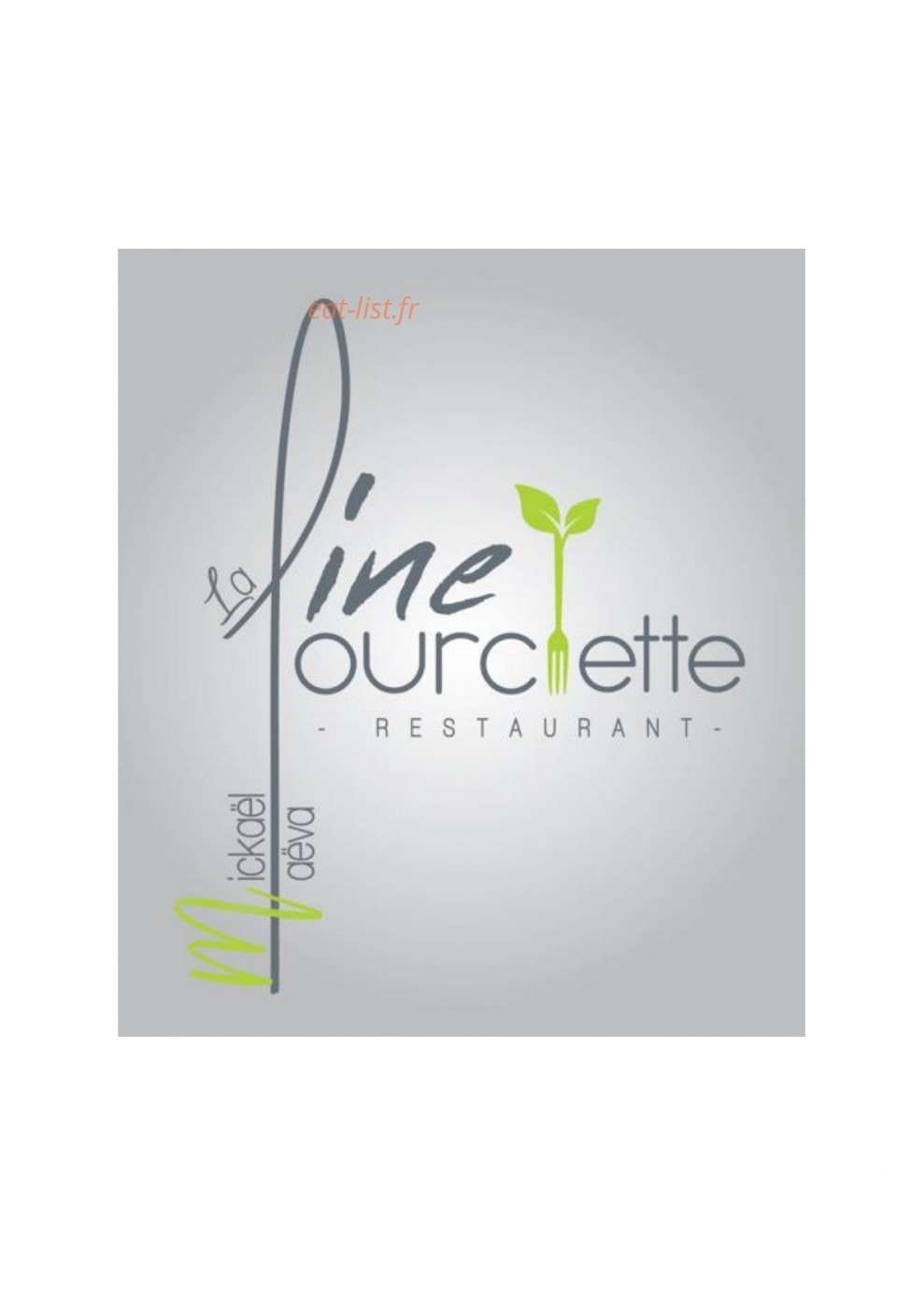 La Fine Fourchette — carte page 1