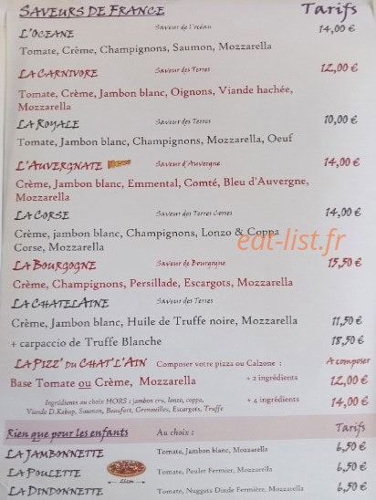 Le Chat'l'Ain — carte page 2