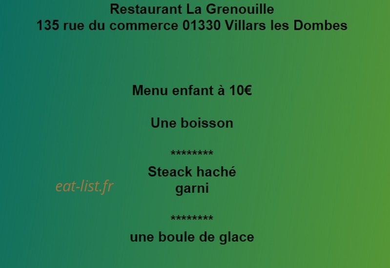 La Grenouille — carte page 1