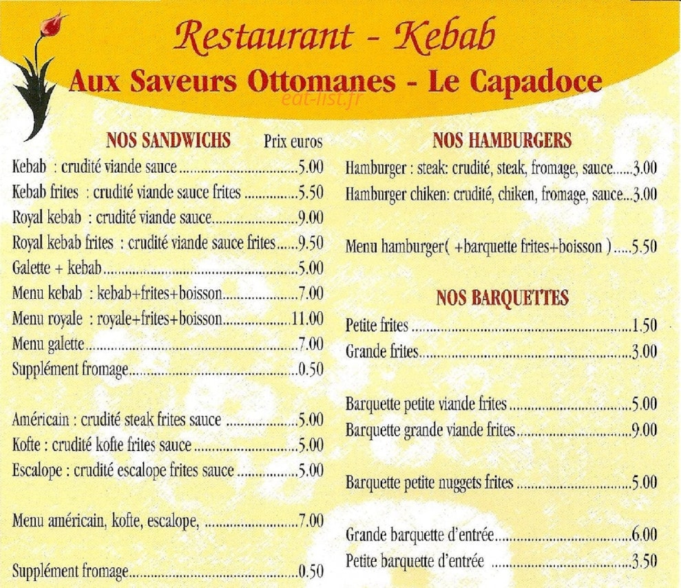 Le Capadoce — carte page 1