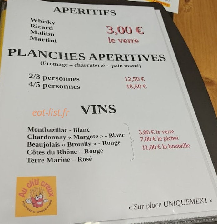 Au ch’ti creux — carte page 3