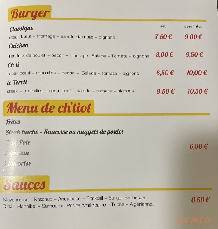 Au ch’ti creux — carte page 2