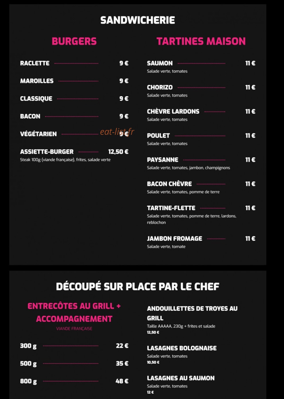 La Guinguette — carte page 2