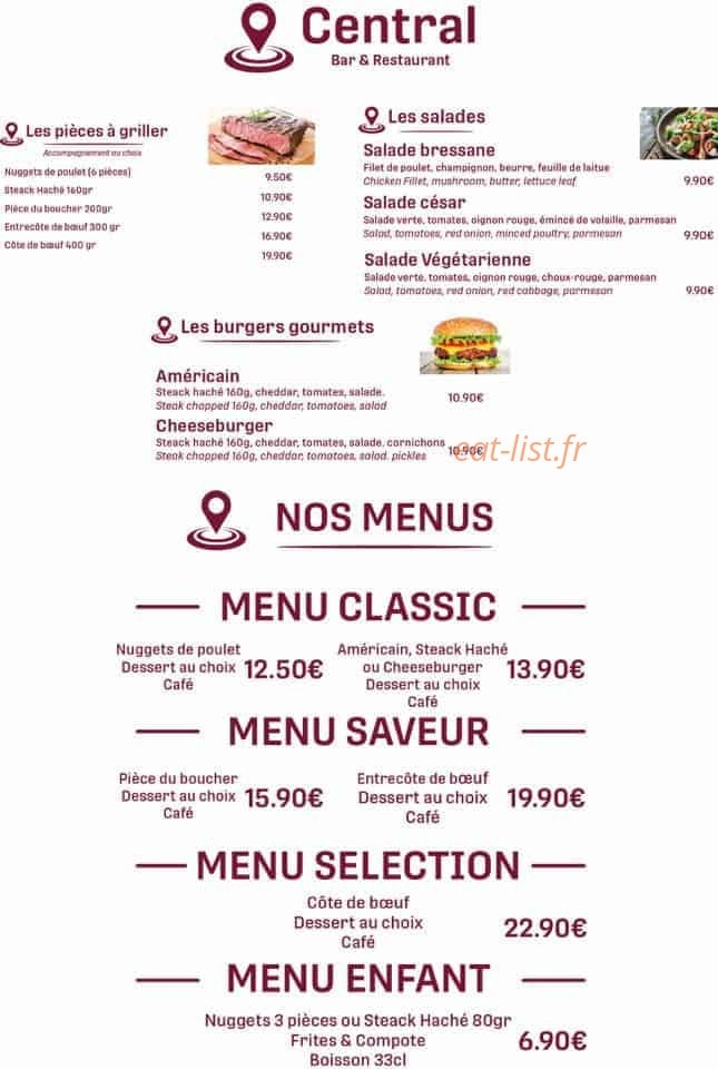 Le central — carte page 1