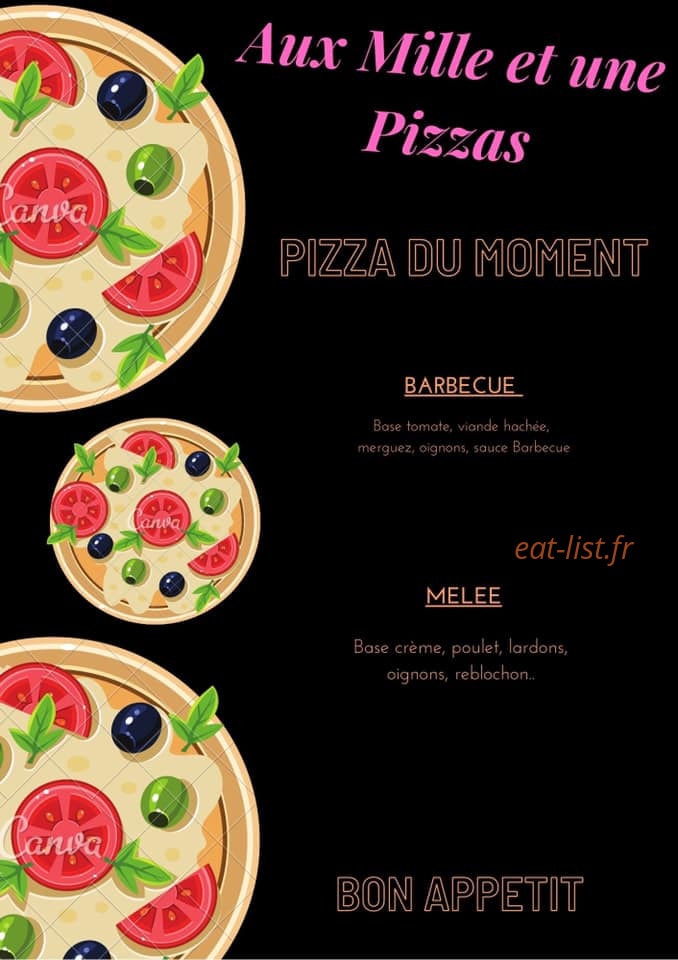 Aux Mille et une Pizzas — carte page 7
