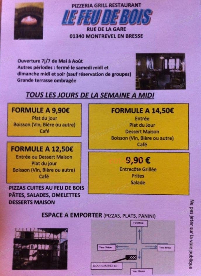 Le Feu De Bois — carte page 1