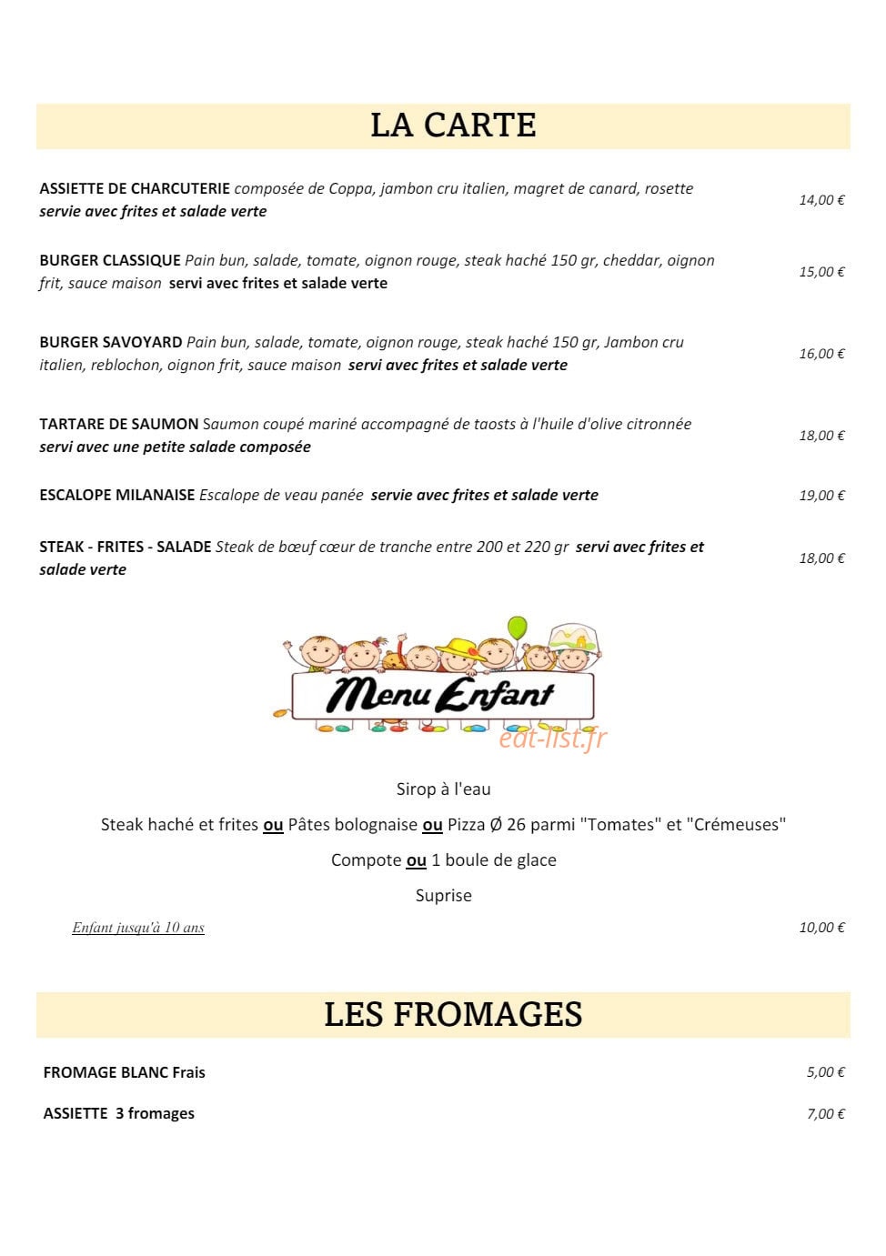 La Casa della Pizza — carte page 3