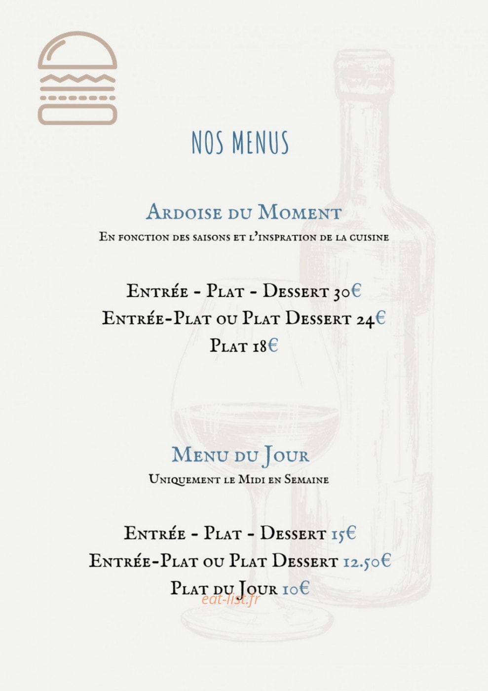 Auberge De La Paillere — carte page 6
