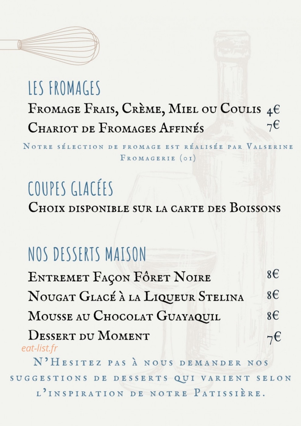 Auberge De La Paillere — carte page 5