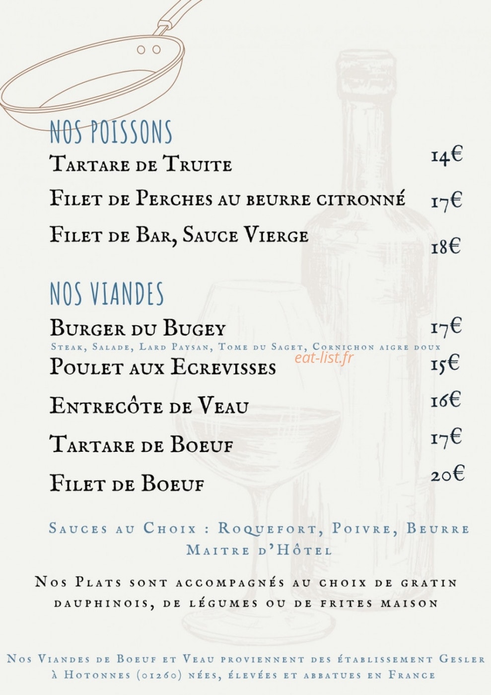 Auberge De La Paillere — carte page 4