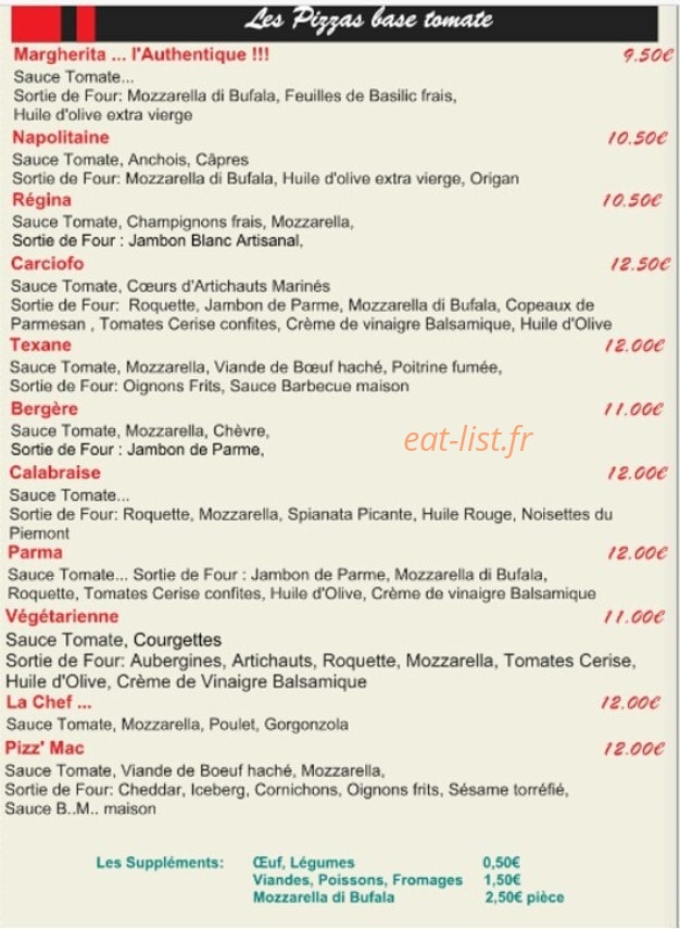 Au Vieux Four — carte page 2