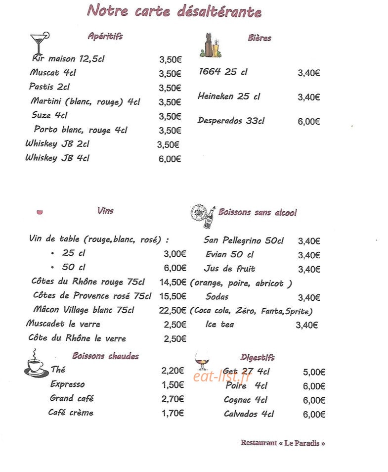 Le Duplex Just Do Eat — carte page 1