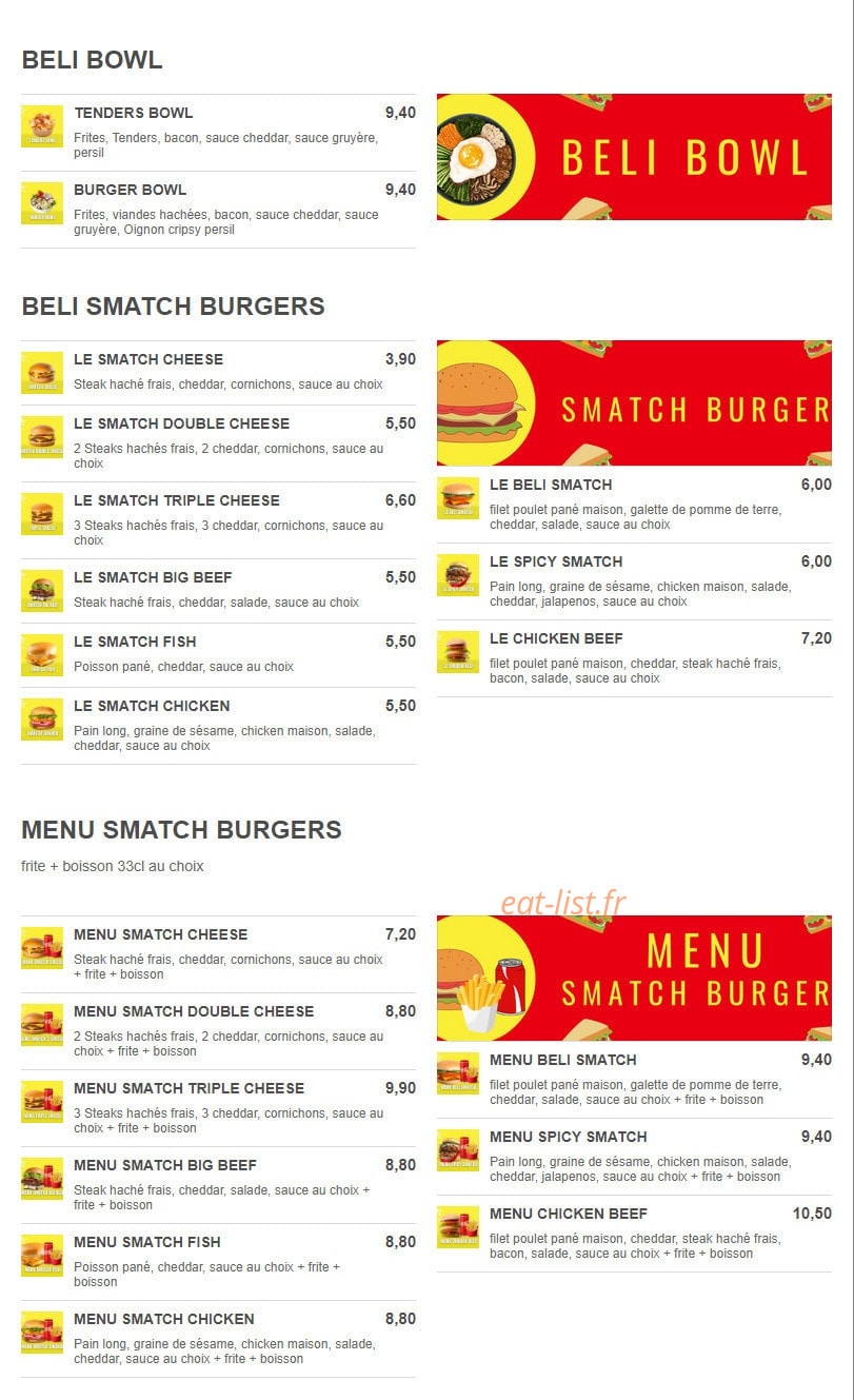 Beli Chicken — carte page 2