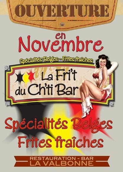 La Frite du Ch'ti Bar — carte page 1