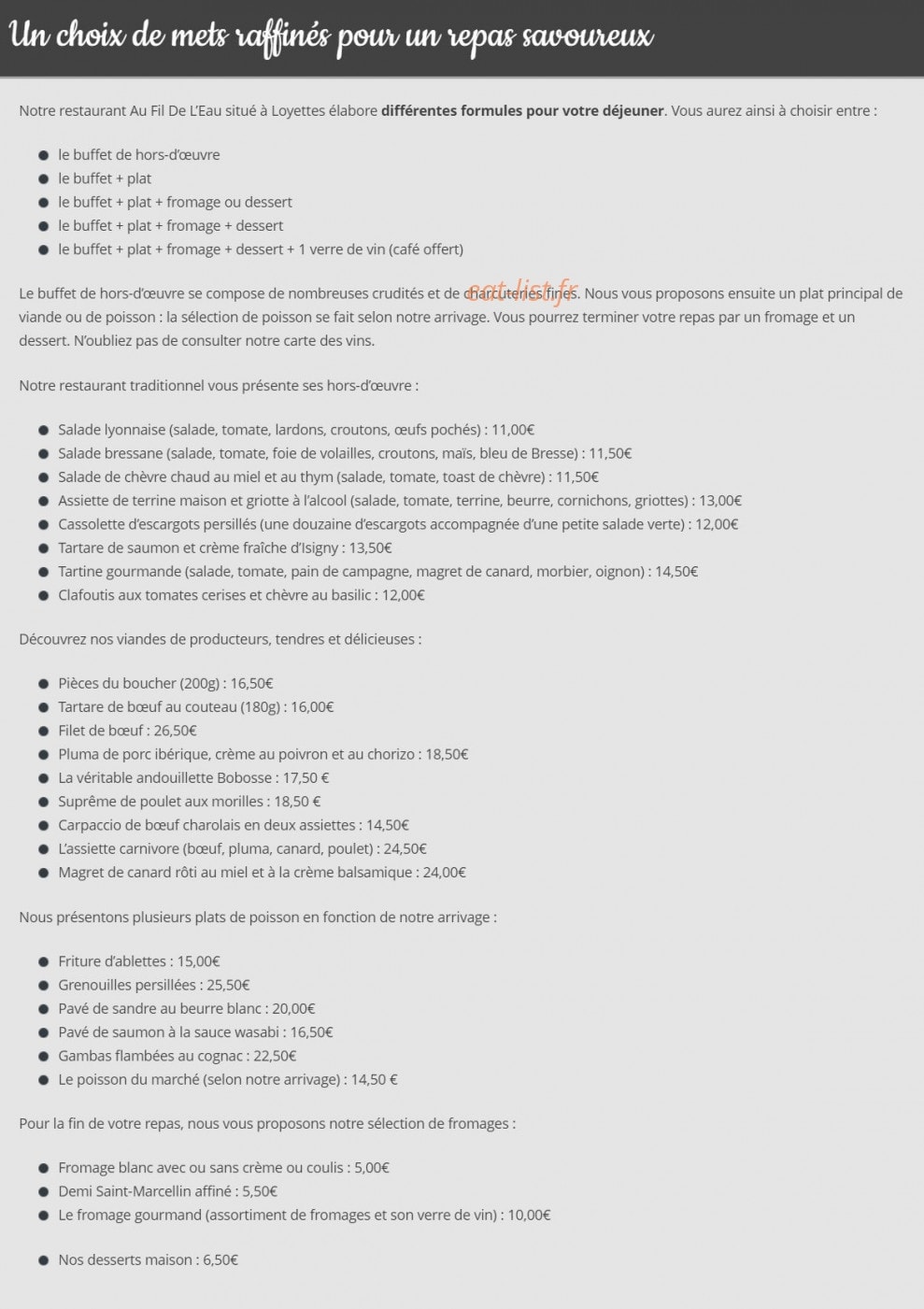 Au Fil De L'eau — carte page 1