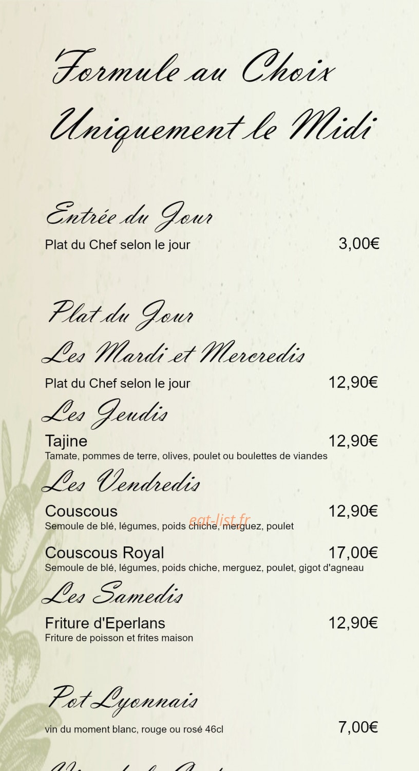 La Maison de l'Olivier — carte page 8