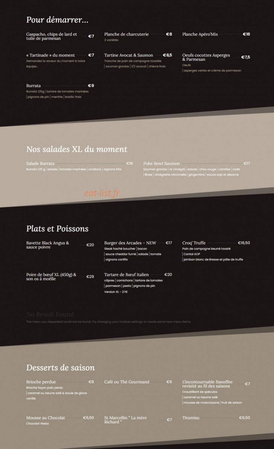 Les Arcades — carte page 1