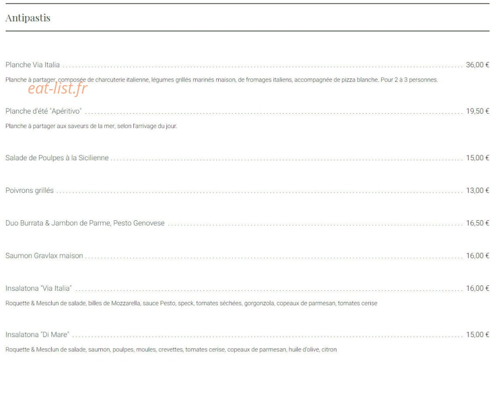 Via Italia — carte page 1