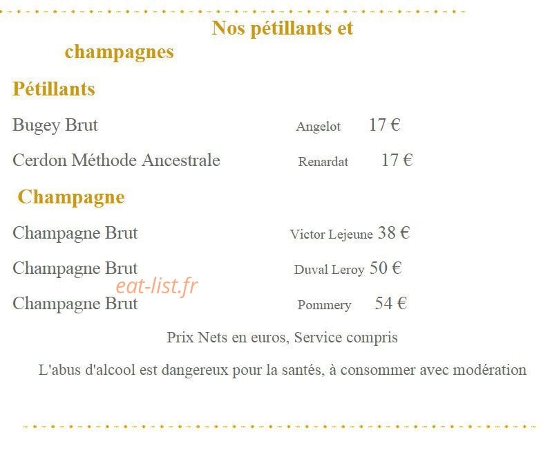 Au Vieux Meillonnas — carte page 11