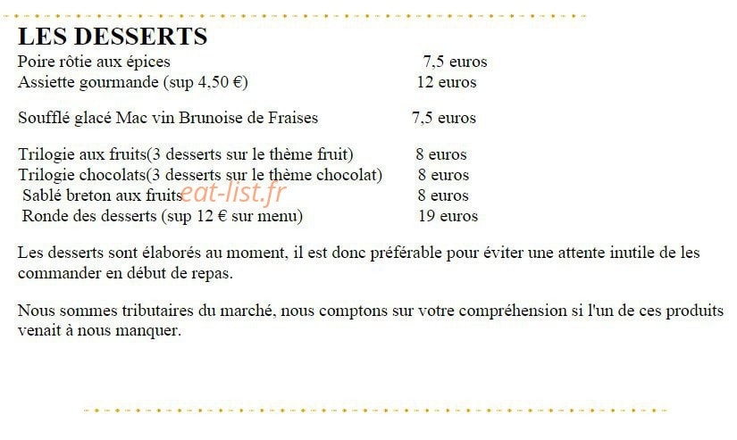 Au Vieux Meillonnas — carte page 7