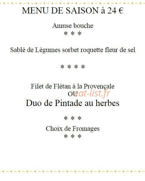 Au Vieux Meillonnas — carte page 2