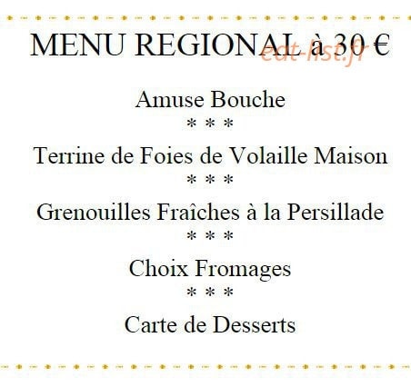 Au Vieux Meillonnas — carte page 3