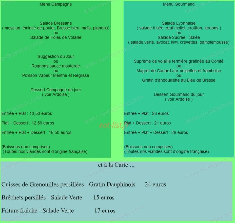 La Grange du Pin — carte page 1