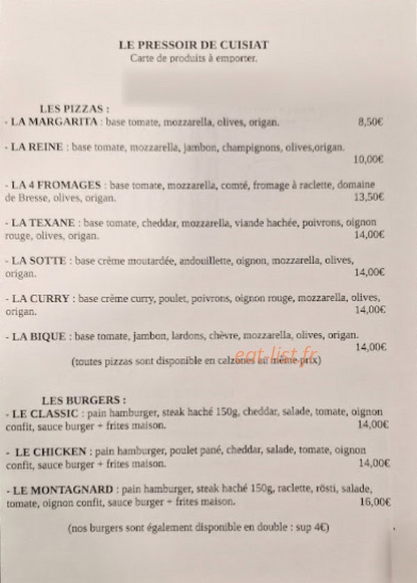 Le pressoir de Cuisiat — carte page 1