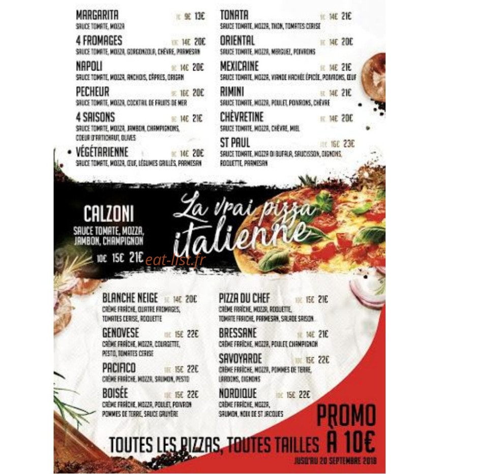 Pizza  Alba — carte page 1