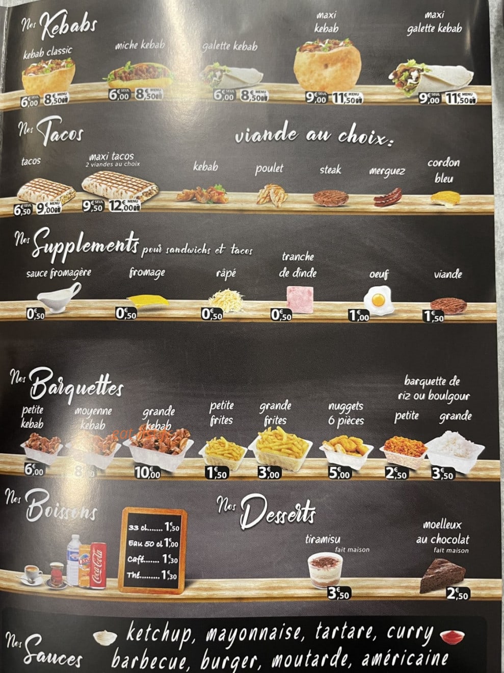 Le Traditionnel — carte page 1