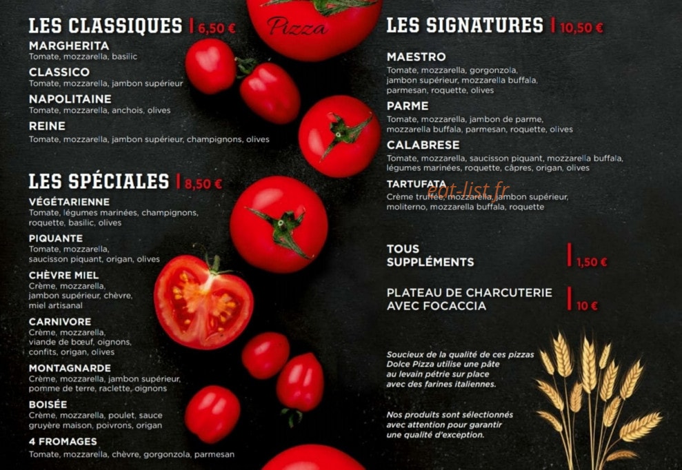 Dolce Pizza Chatillon Sur Chalaronne Menu Et Photos