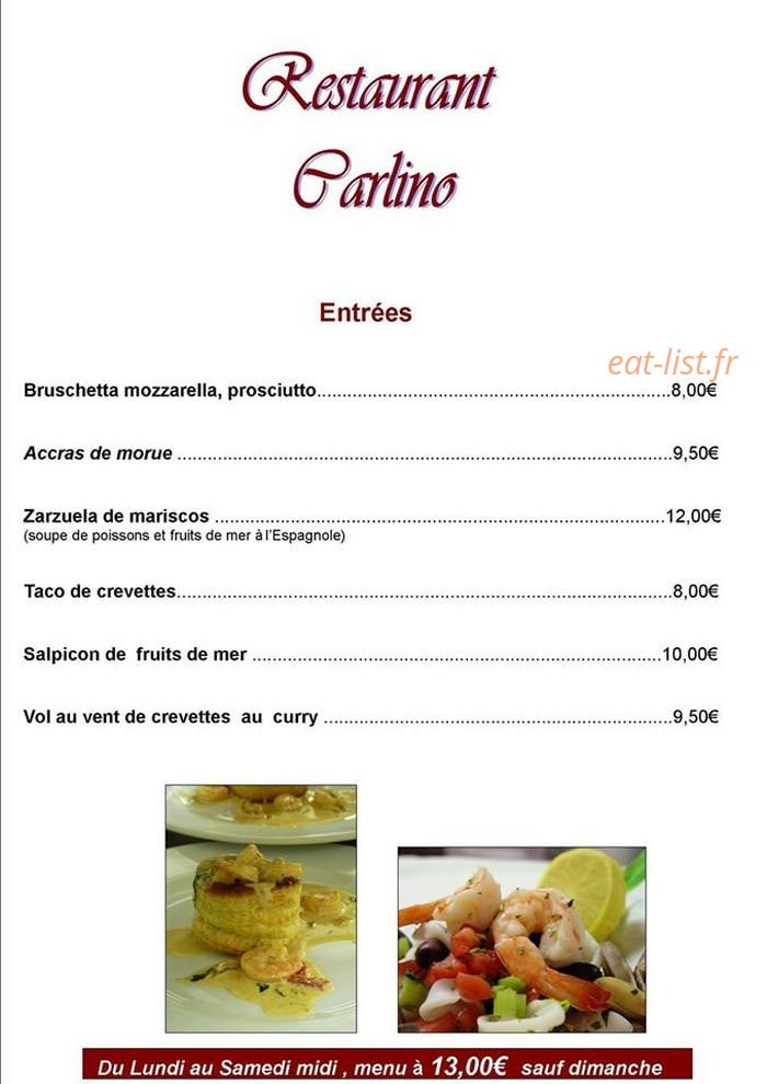 Restaurant Carlino — carte page 5