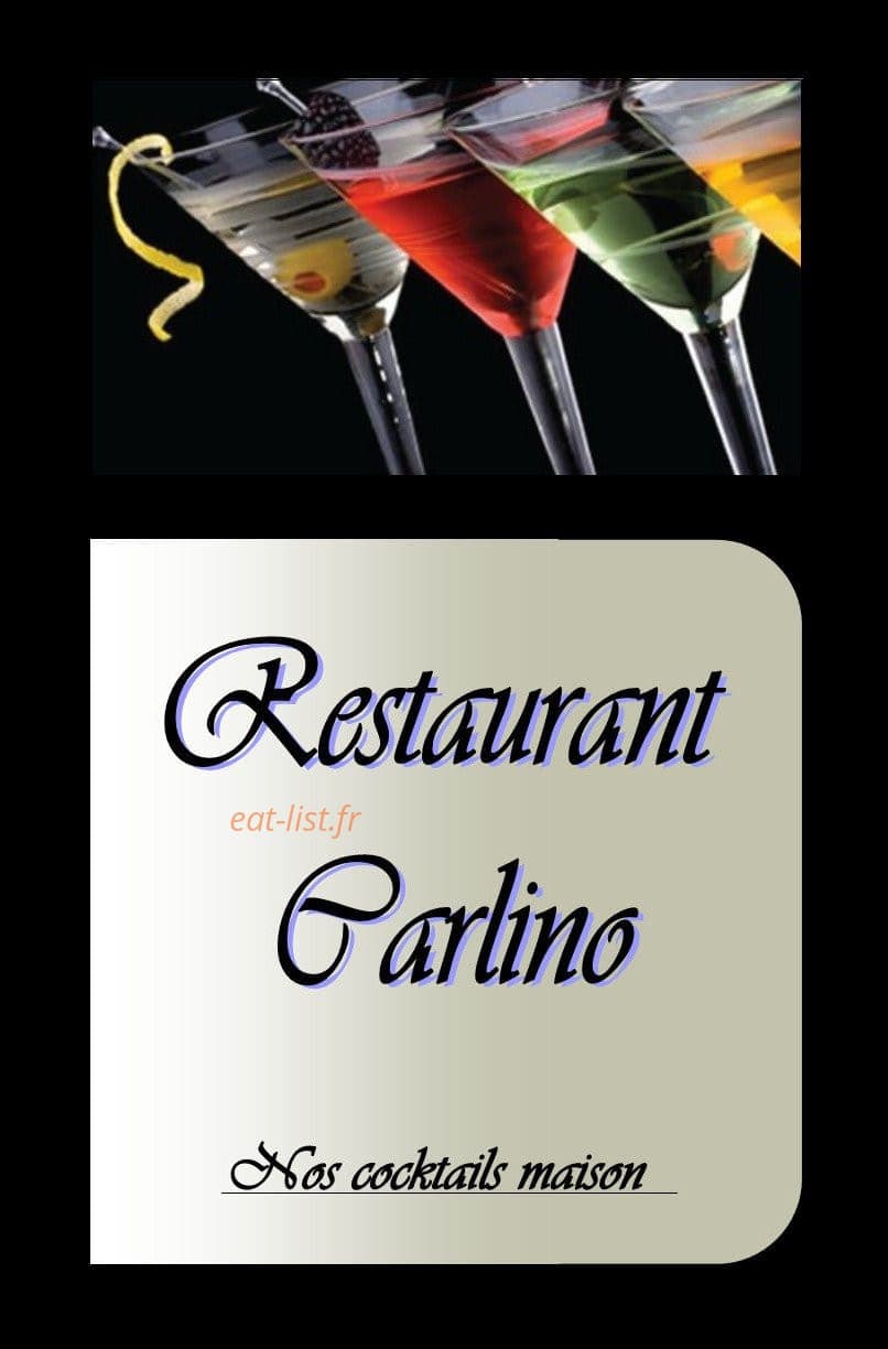 Restaurant Carlino — carte page 1