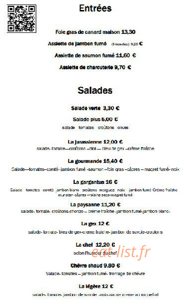 Relais Mont Jura — carte page 2