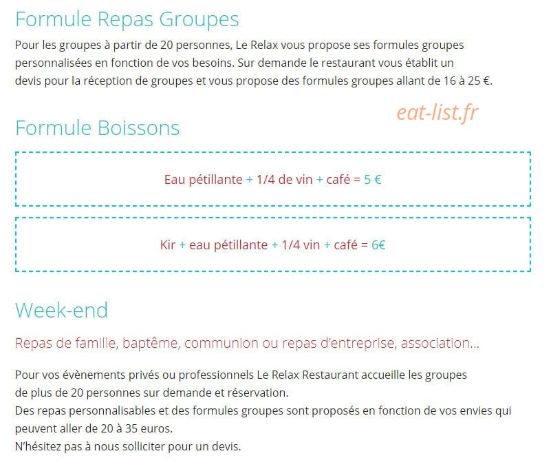 Le Relax — carte page 5