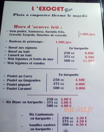 L'exocet — carte page 1