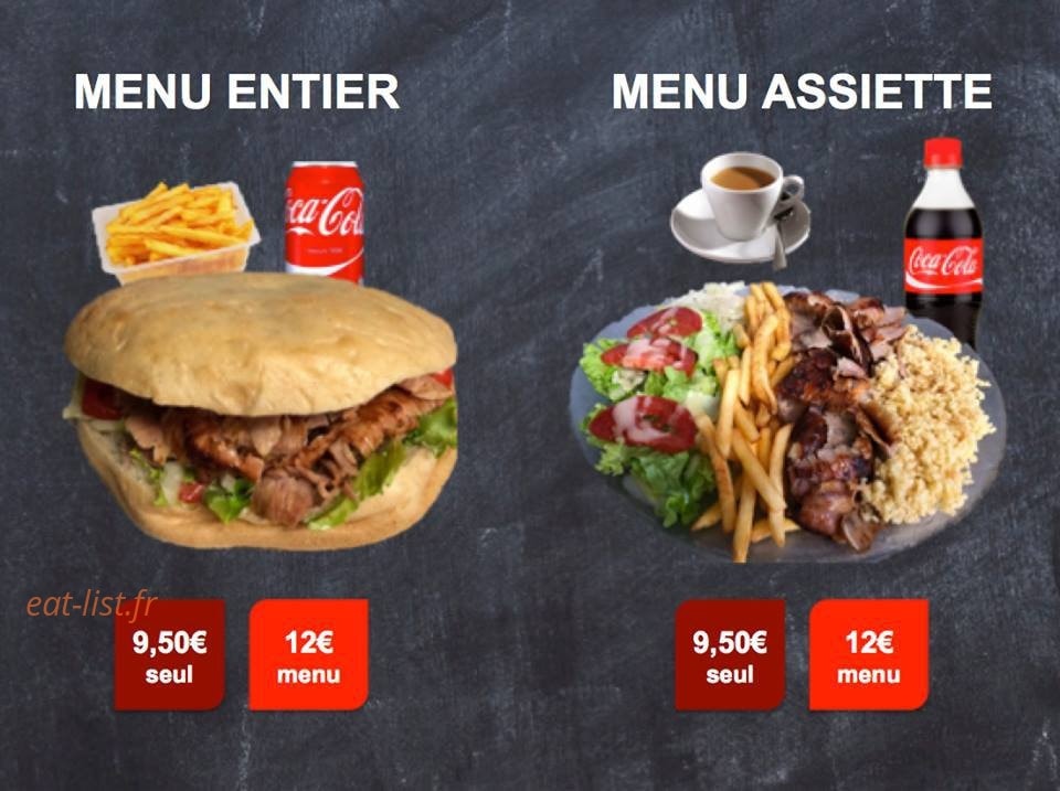 Egée Kebap — carte page 5