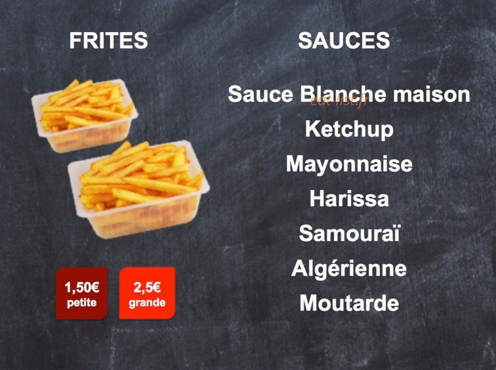 Egée Kebap — carte page 3