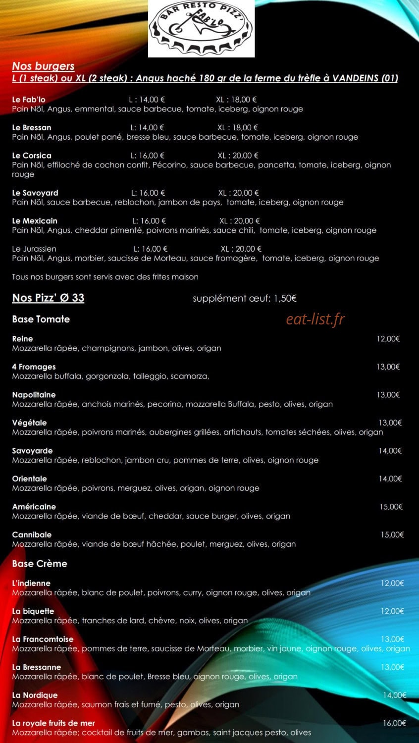 Le Fab'Lo — carte page 2