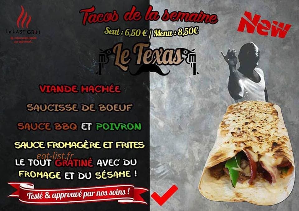 Le Fast Grill — carte page 1
