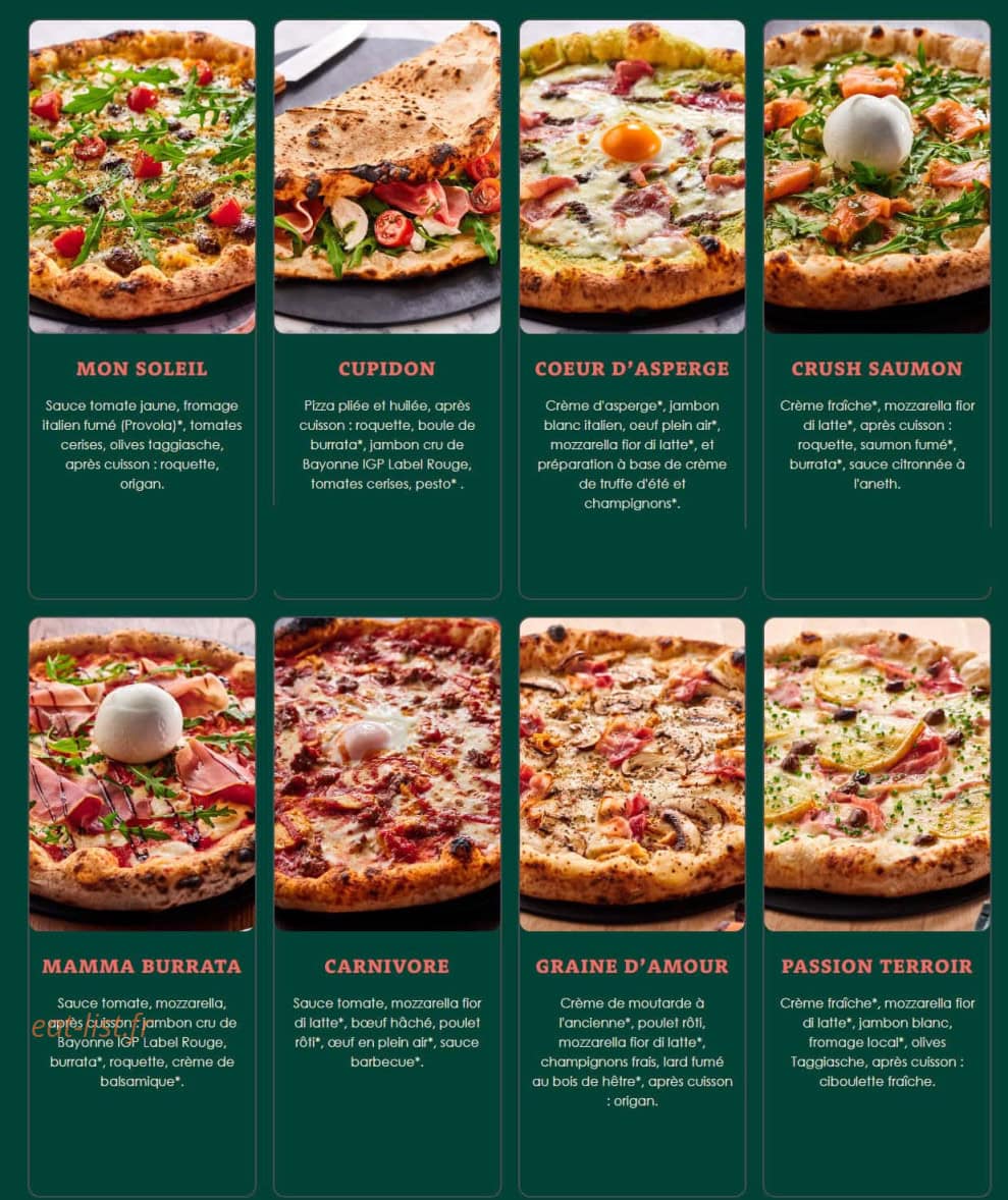 Pizza Cosy — carte page 1