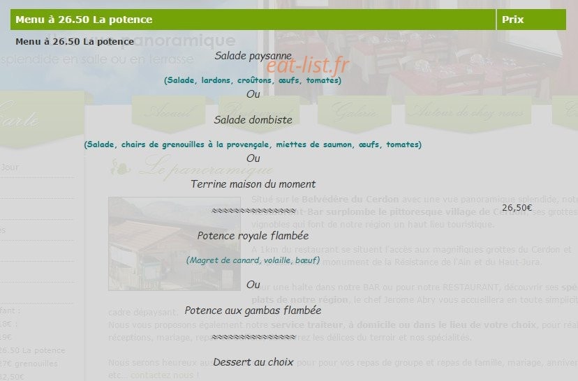 Le Panoramique — carte page 7