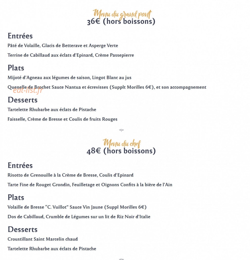 Auberge du Charron — carte page 2